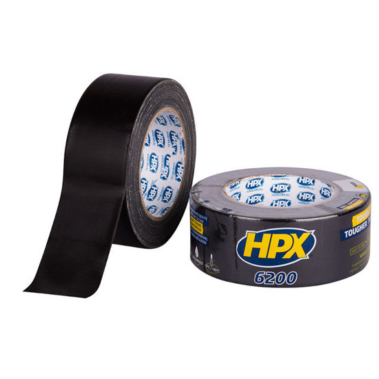 Afbeeldingen van DUCT tape / reparatietape ZWART 48mm x 25m