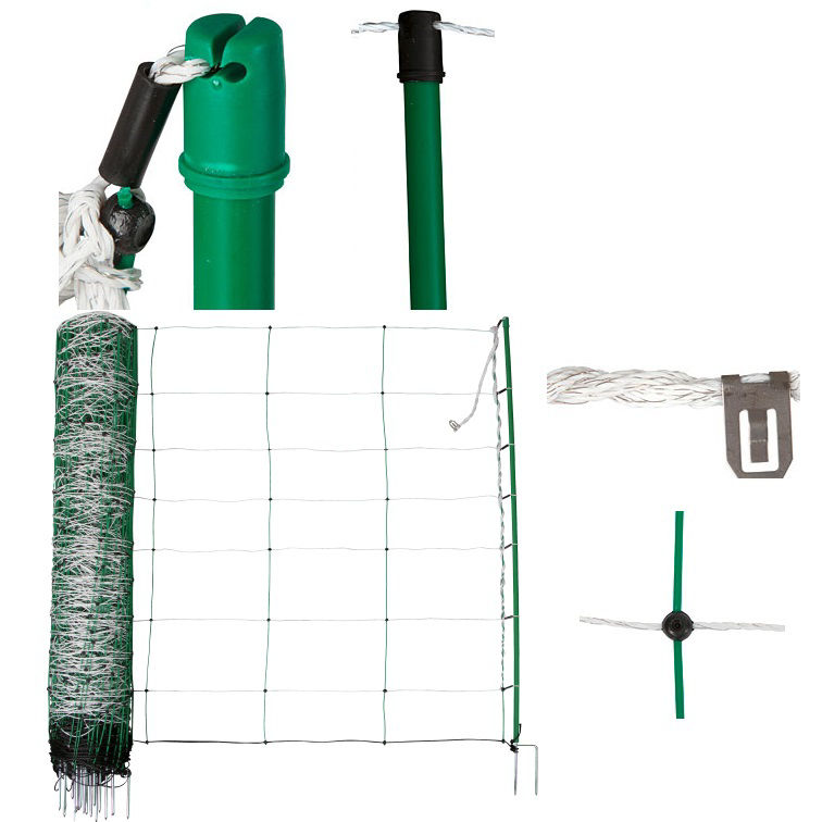 Afbeeldingen van AKO Schapennet TitanNet Wit/Groen 108cm x 50m DUBBELE PEN