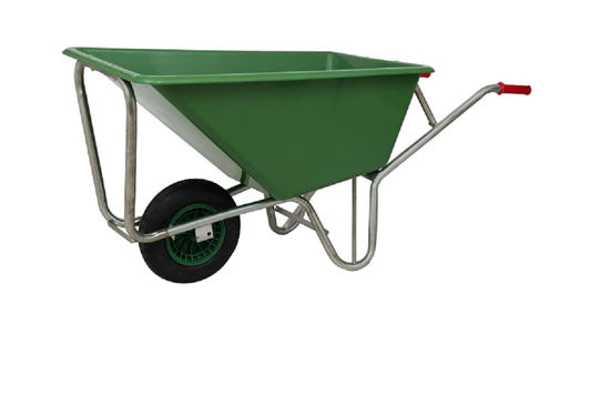 Afbeeldingen van Kruiwagen MM 160Liter Poly, verz. onderstel (ged.) 1-wiel