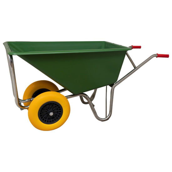 Afbeeldingen van Kruiwagen MM 160Liter Poly, verz. onderstel(ged.) 2-NML wiel