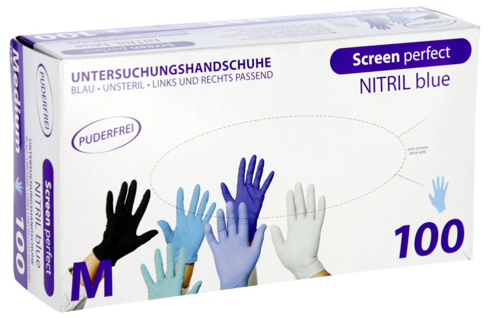 Afbeeldingen van NITRIL handschoen blauw Basic (100) -L