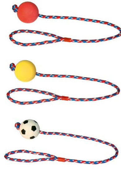 Afbeeldingen van Schuimrubberbal aan touw, 60cm