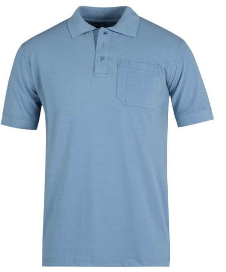 Afbeeldingen van Poloshirt Denim Blauw -L