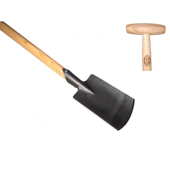 Afbeeldingen van Handspade  essen T-steel 80cm *deWit*