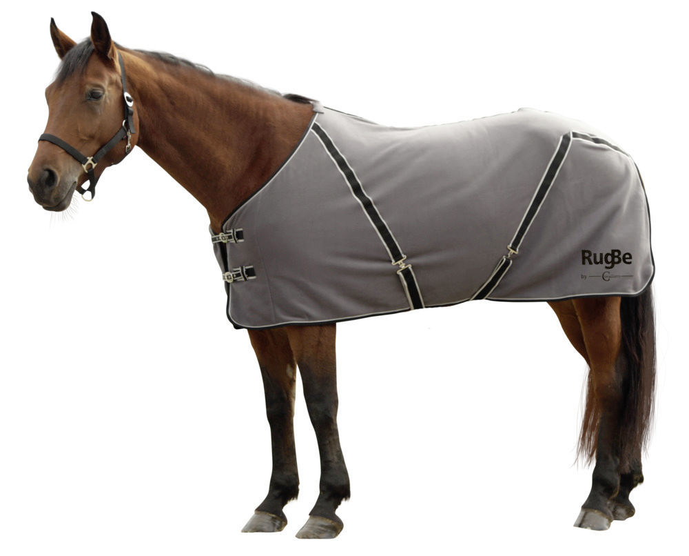 Afbeeldingen van Paarden fleecedeken RugBe -antraciet/zwart 155/205 cm