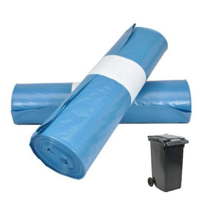 Afbeeldingen van Containerzakken LDPE 65/25 x 140cm T 70 blauw -240Ltr.