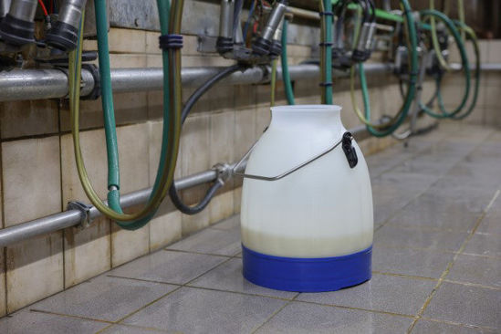 Afbeeldingen van Melkemmer Semi-transparant blauw 30 liter