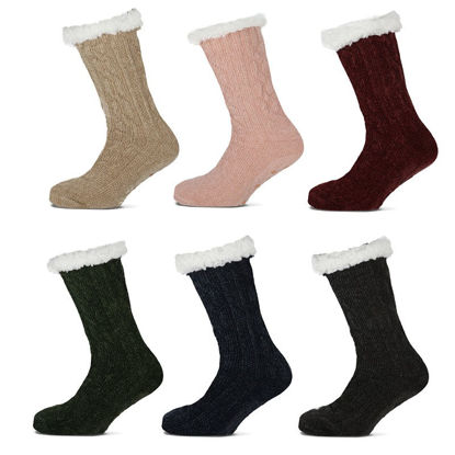 Afbeeldingen van Homesocks Basset Chenille Cable, assortiment 30 paar