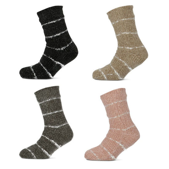 Afbeeldingen van Homesocks Basset Chenille, FancyStripe assortiment 30 paar