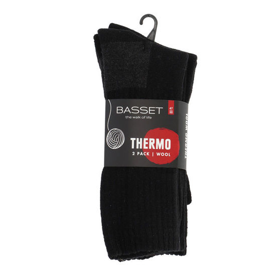 Afbeeldingen van Thermo Basset Men Socks 30 Pack á 2pr. zwart