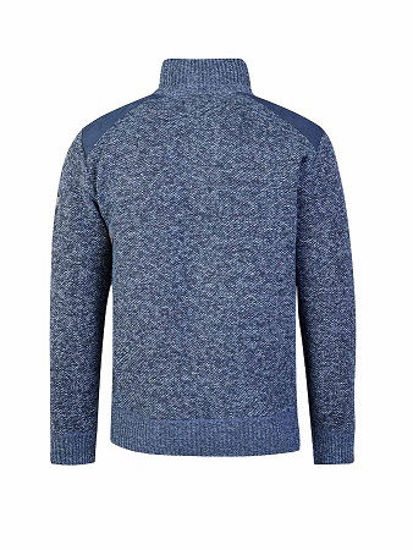 Afbeeldingen van Pullover, Liam, gebreid, winter gevoerd, donkerbl. mt S