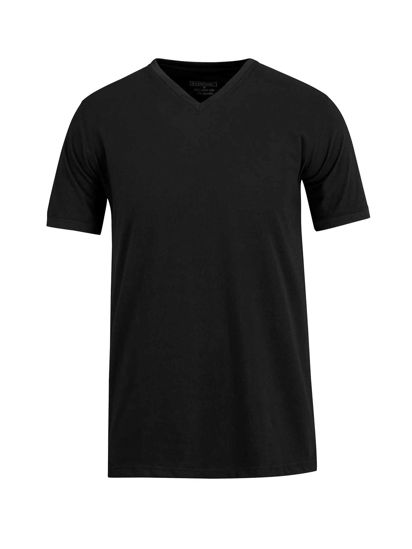 Afbeeldingen van T-shirt zwart V-hals 2-pack M