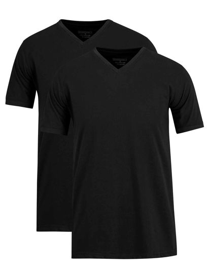 Afbeeldingen van T-shirt zwart V-hals 2-pack XXL