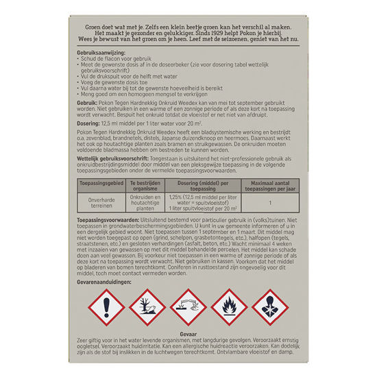 Afbeeldingen van Pokon Tegen Hardnekkig Onkruid Concentraat 100ml 'Weedex'