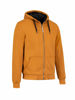 Afbeeldingen van Sweatvest Kenny, Teddy gevoerd, Hoody, Okergeel. mt L