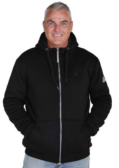 Afbeeldingen van Sweatvest Kenny, Teddy gevoerd, Hoody, zwart. mt S