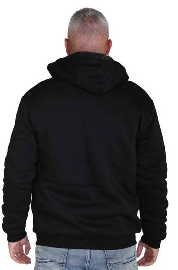 Afbeeldingen van Sweatvest Kenny, Teddy gevoerd, Hoody, zwart. mt S