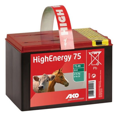 Afbeeldingen van AKO High Energy Saline droge batterij 9 V, 75 Ah