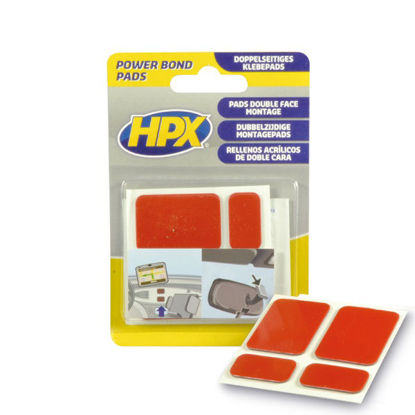 Afbeeldingen van Dubbelzijdig acryl tape HSA Powerbond pads antraciet (4 st)