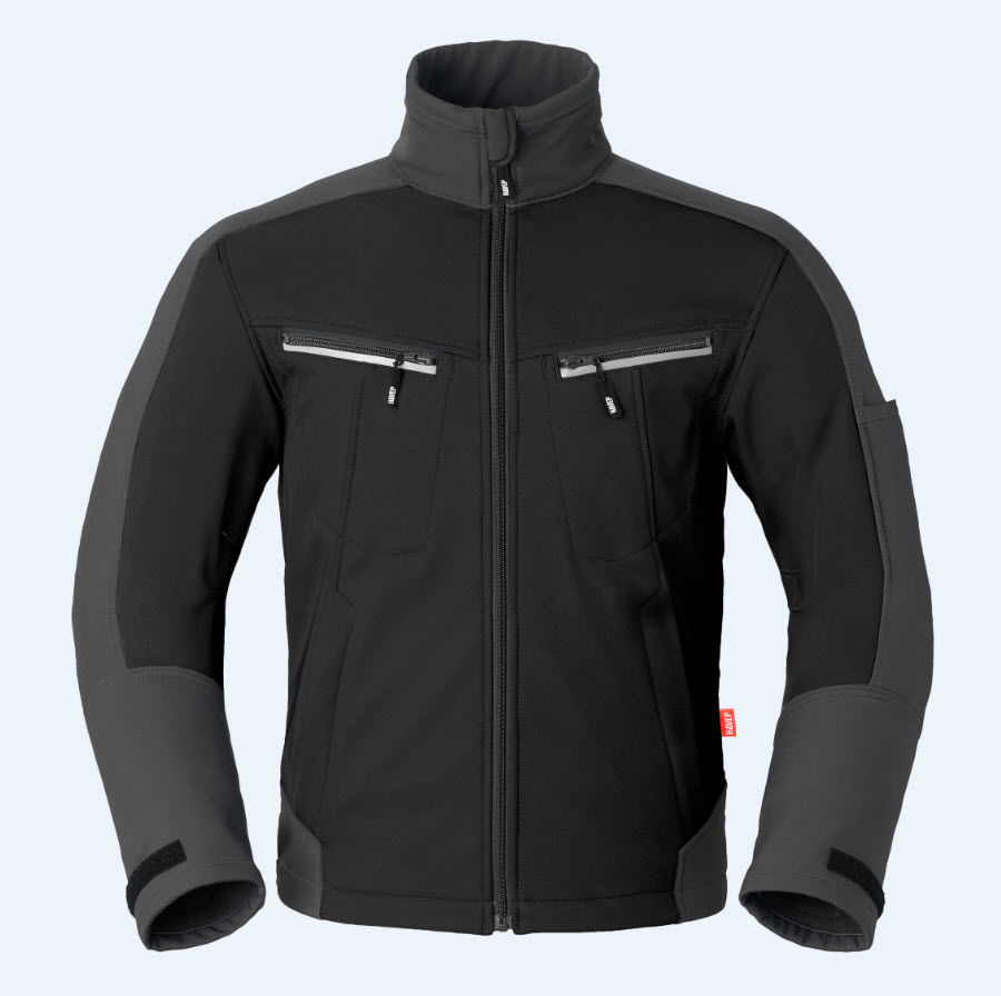 Afbeeldingen van Softshell jas Havep Attitude, Zwart/charcoal grijs, S