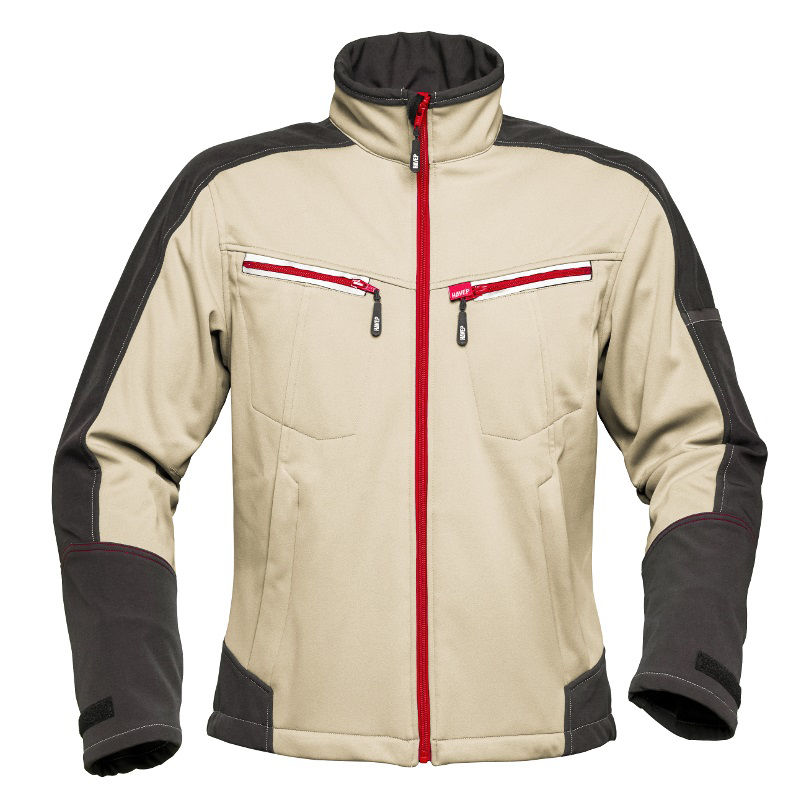 Afbeeldingen van Softshell jas Havep Attitude, Zand/charcoal grijs, S