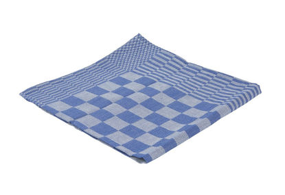 Afbeeldingen van Theedoek blok 65x65cm -blauw  -6 stuks-