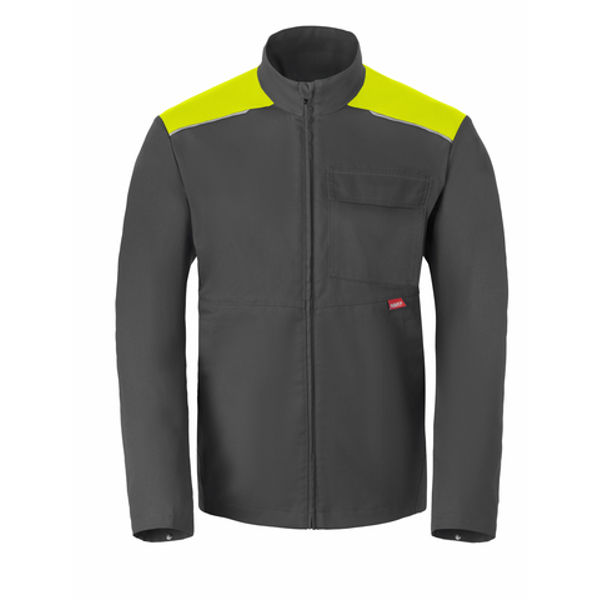 Afbeeldingen van Havep Shift Korte jas/vest 50329 Charcoal grijs/Fluo geel