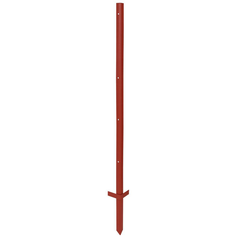 Afbeeldingen van AKO Hoekstaal-paal rood gelakt 3mm, 150cm (10 stuks)