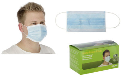 Afbeeldingen van Medisch Mond- neusmasker  -blauw type II R- 3-laags, à 50st.