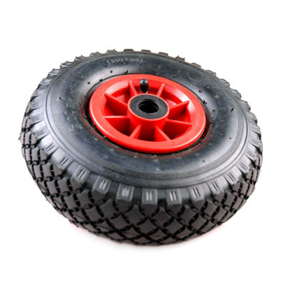 Afbeeldingen van Steekwagenwiel 300-4(260x85) import, 2ply, velg rood