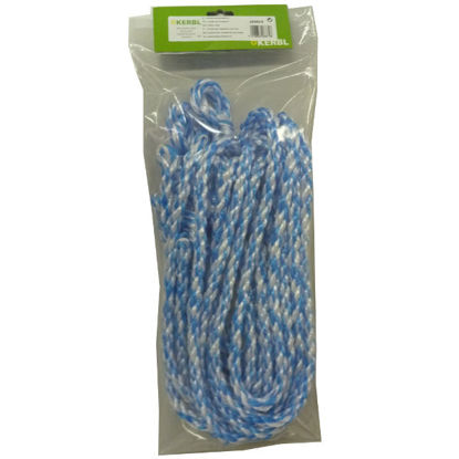 Afbeeldingen van Koetouwen nylon blauw/wit 200cm  - 12mm  (5 stuks)