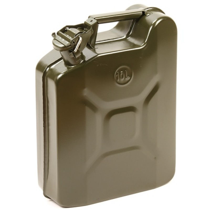 Afbeeldingen van Jerrycan METAAL groen, 10 liter