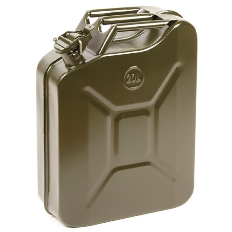 Afbeeldingen van Jerrycan METAAL groen, 20 liter