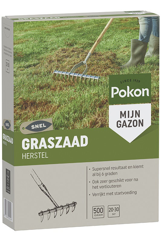 Afbeeldingen van Pokon SOS Graszaad Herstel 500gr