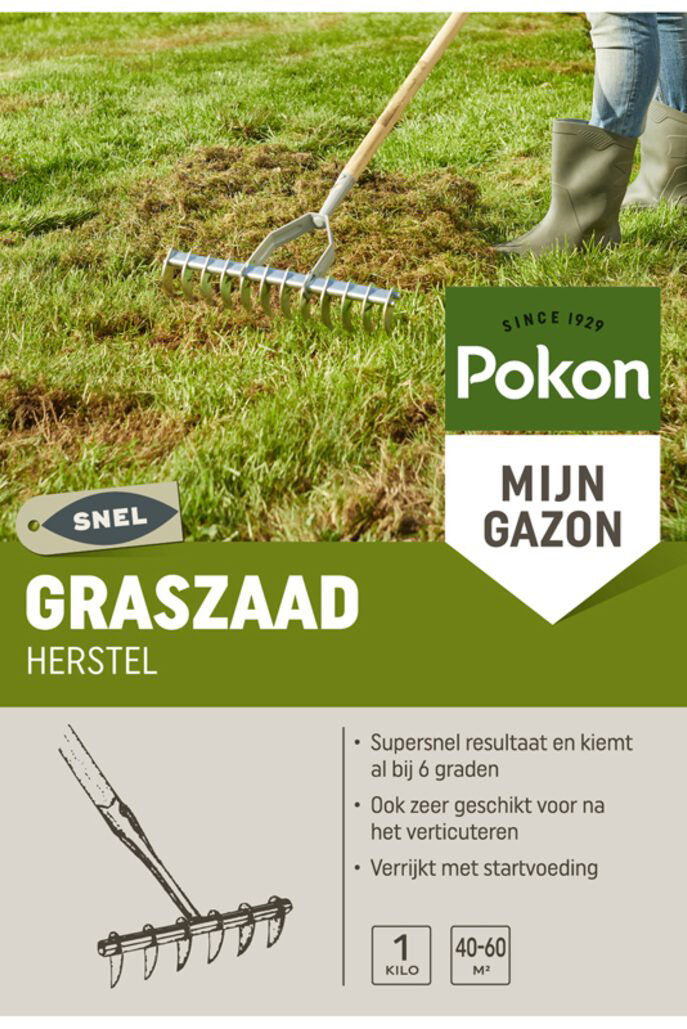 Afbeeldingen van Pokon SOS Graszaad Herstel 1KG