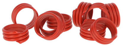 Afbeeldingen van Kippenringen 16mm, rood, 20 stuks