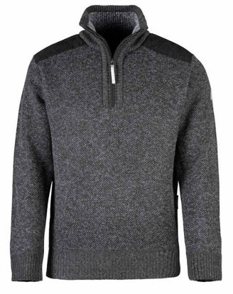 Afbeeldingen van Storvik Liam Gebreide Pullover - Gevoerd - zwart melange