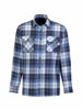 Afbeeldingen van Flaneloverhemd Dawson, ruit blauw/wit des.41 maat 3XL