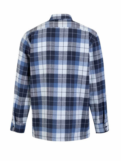 Afbeeldingen van Flaneloverhemd Dawson, ruit blauw/wit des.41 maat 3XL