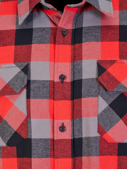 Afbeeldingen van Flaneloverhemd Dawson, ruit rood/zwart des.43 maat 4XL