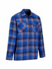 Afbeeldingen van Flaneloverhemd Dawson, ruit blauw/zwart des.44 maat 3XL