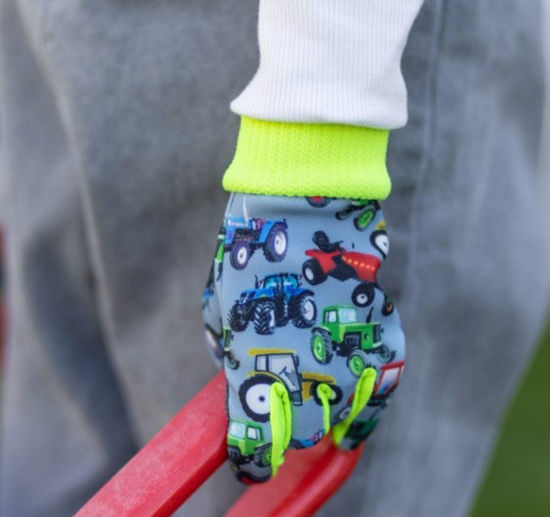 Afbeeldingen van Kinderhandschoen Joy, 4-6 jaar tractormotief